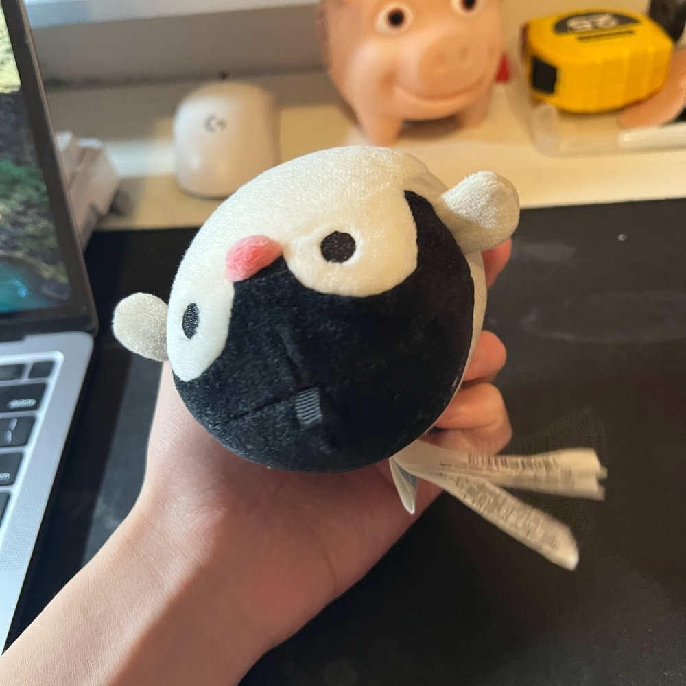 Cute Black and White Plush Toy